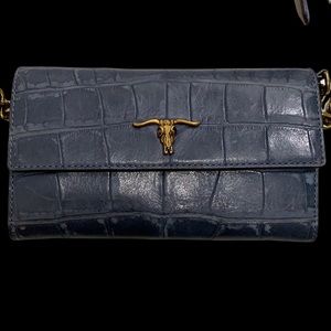 Dark blue Ralph Lauren wallet on a chain